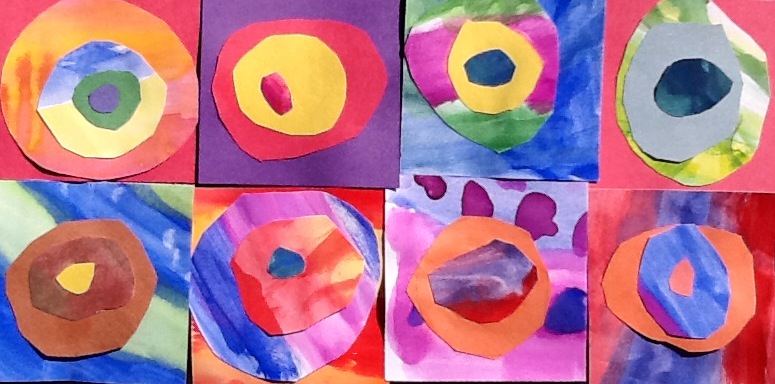 Kandinsky Concentric Circles Collage from wowartproject.com
