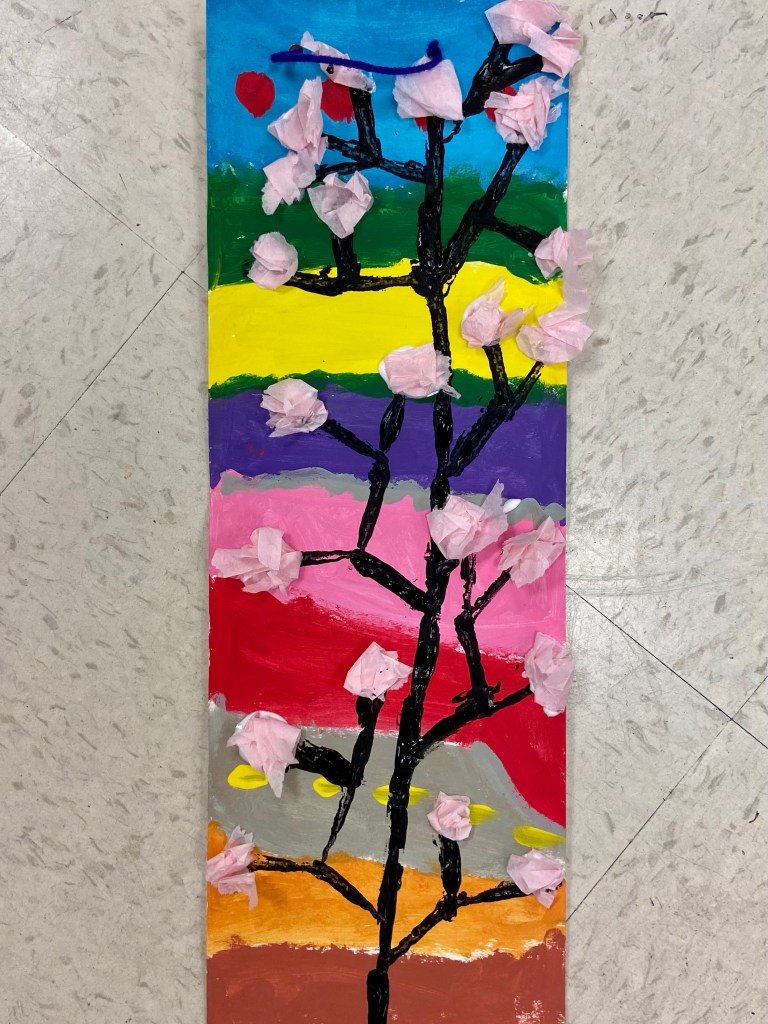 1st grade Asian Cherry Blossom Scrolls | Wow Art Project