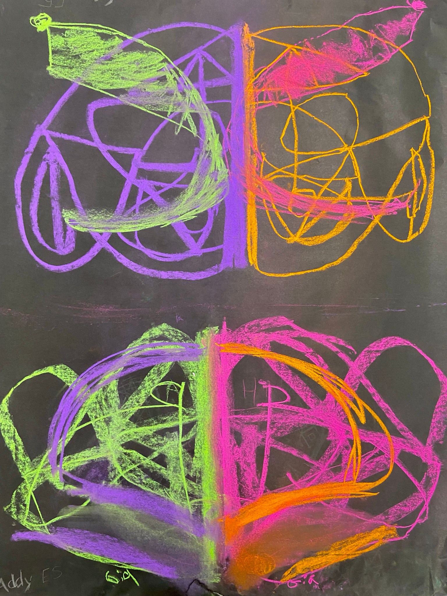 5th grade Heather Hansen Kinetic Mirrored Partner Drawings | Wow Art ...